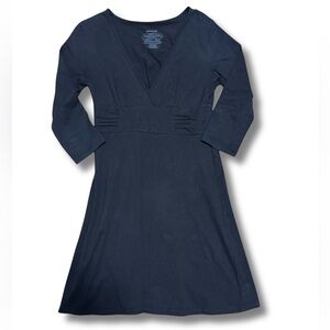 PATAGONIA Women’s Margot Organic Cotton Dress, 3/4 Length Sleeve, Black - Small